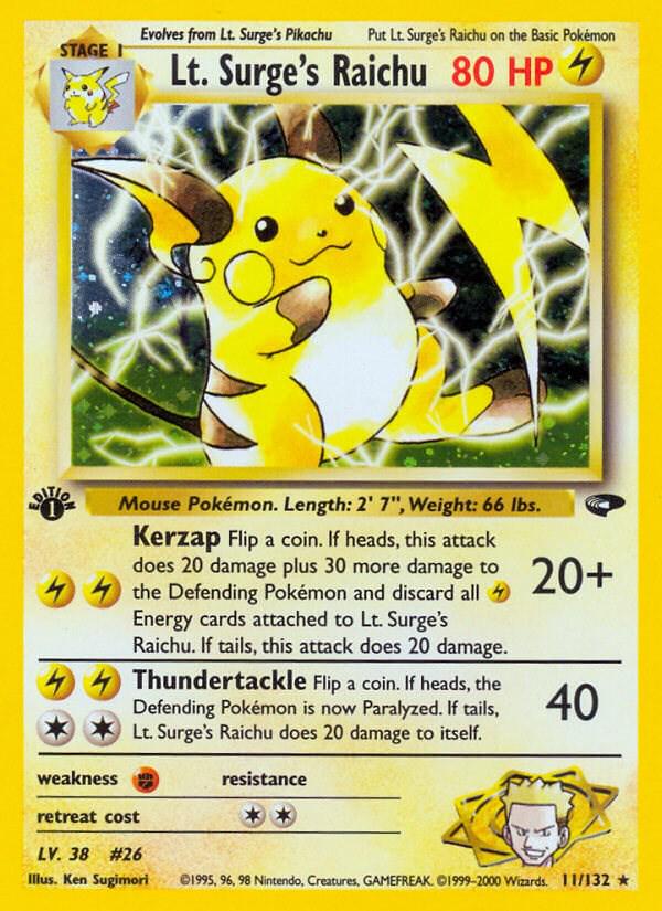 Lt. Surge's Raichu [1st-Edition]